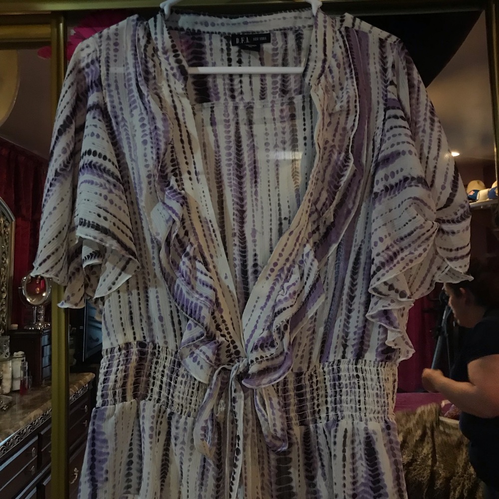 Purple White Shirt 👚